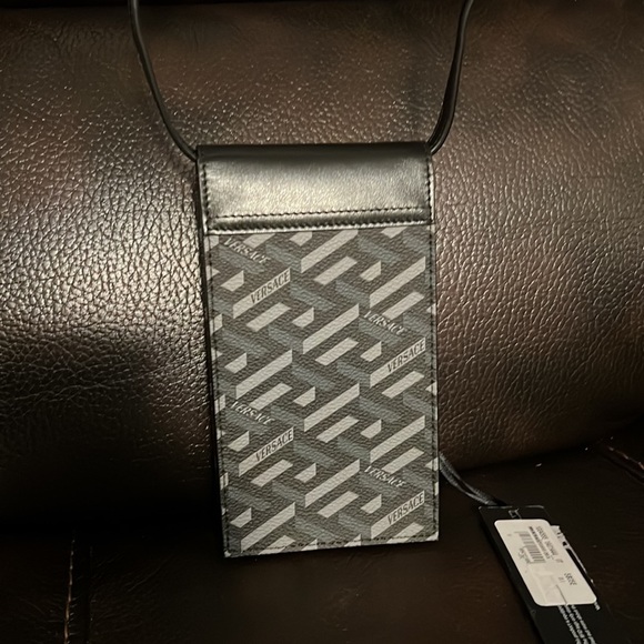 Versace unisex la Greca mini monogram logo crossbody bag NEW - Picture 6 of 11